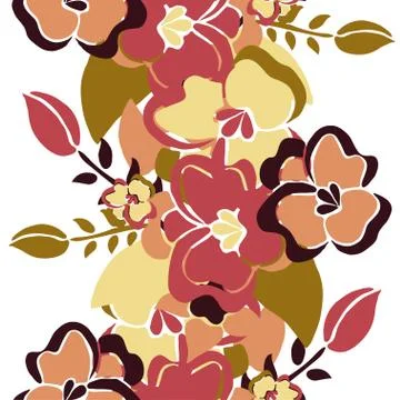 Seamless pattern with decorative flowers, for invitations, cards, scrapbooking Stock Illustration