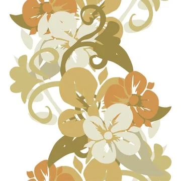 Seamless pattern with decorative flowers, for invitations, cards, scrapbooking Stock Illustration