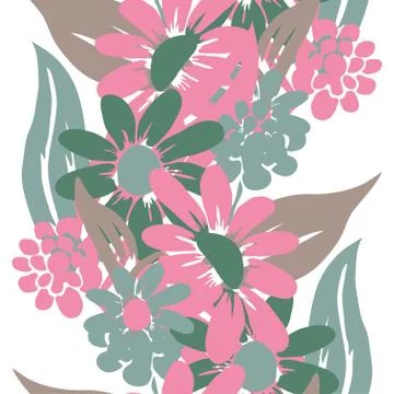 Seamless pattern with decorative flowers, for invitations, cards, scrapbooking Stock Illustration