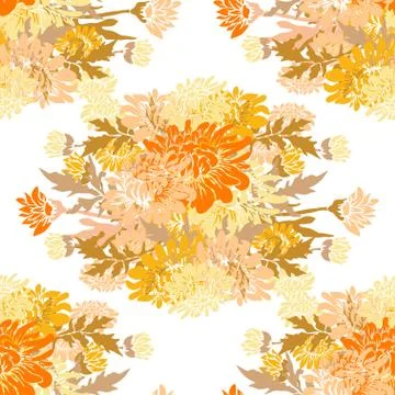 Seamless pattern with decorative flowers, for invitations, cards, scrapbooking Stock Illustration