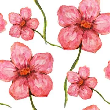 Seamless pattern with decorative flowers, for invitations, cards, scrapbooking Stock Illustration