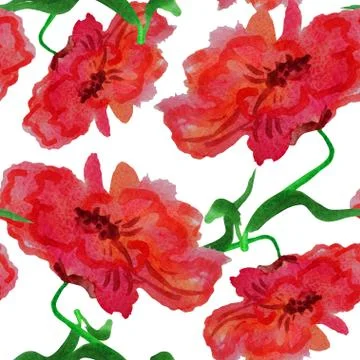 Seamless pattern with decorative flowers, for invitations, cards, scrapbooking Stock Illustration