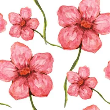 Seamless pattern with decorative flowers, for invitations, cards, scrapbooking Stock Illustration