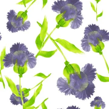 Seamless pattern with decorative flowers, for invitations, cards, scrapbooking Stock Illustration