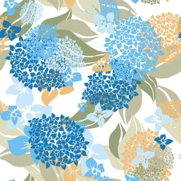 Seamless pattern with decorative flowers, for invitations, cards, scrapbooking Stock Illustration