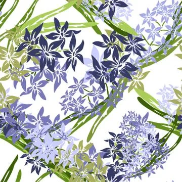 Seamless pattern with decorative flowers, for invitations, cards, scrapbooking Stock Illustration