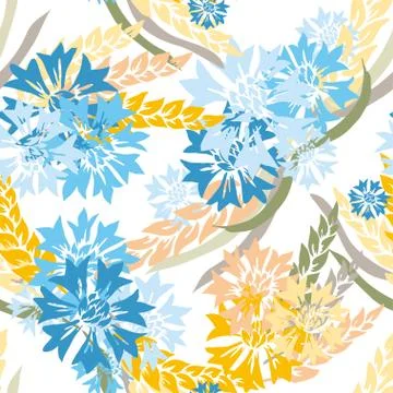 Seamless pattern with decorative flowers, for invitations, cards, scrapbooking Illustrazione stock