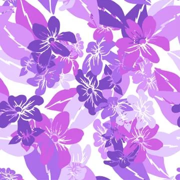 Seamless pattern with decorative flowers, for invitations, cards, scrapbooking Stock Illustration