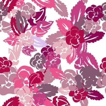 Seamless pattern with decorative flowers, for invitations, cards, scrapbooking Stock Illustration