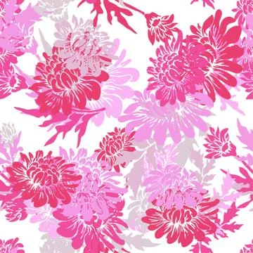 Seamless pattern with decorative flowers, for invitations, cards, scrapbooking Stock Illustration