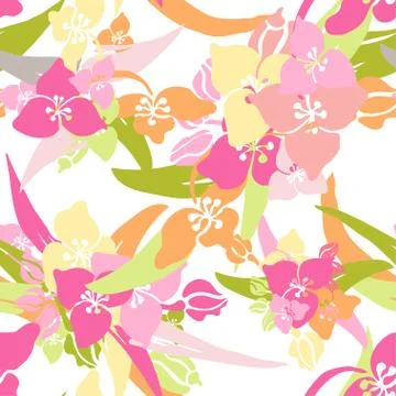 Seamless pattern with decorative flowers, for invitations, cards, scrapbooking Illustrazione stock