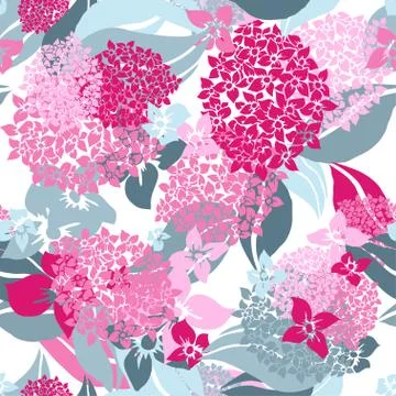 Seamless pattern with decorative flowers, for invitations, cards, scrapbooking Stock Illustration