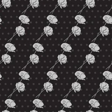 Seamless pattern with decorative flowers, for invitations, cards, scrapbooking Illustrazione stock