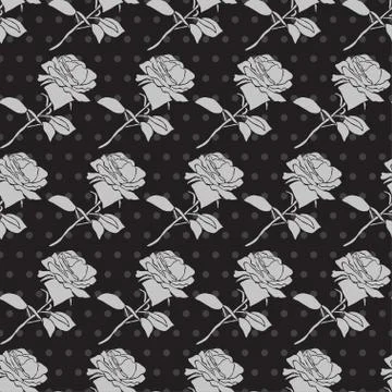 Seamless pattern with decorative flowers, for invitations, cards, scrapbooking Stock Illustration