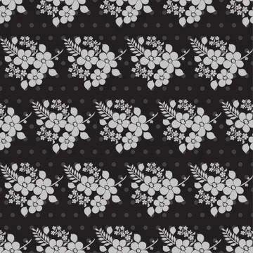 Seamless pattern with decorative flowers, for invitations, cards, scrapbooking Illustrazione stock