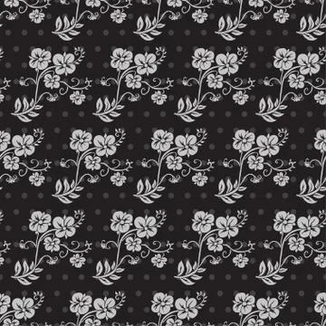 Seamless pattern with decorative flowers, for invitations, cards, scrapbooking Stock Illustration