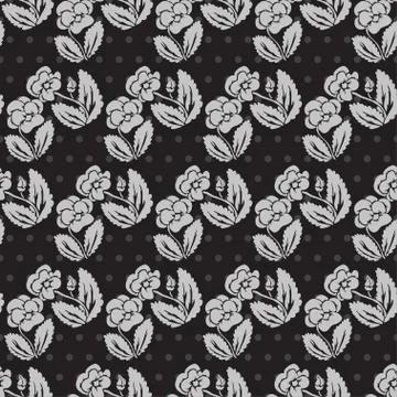 Seamless pattern with decorative flowers, for invitations, cards, scrapbooking Stock Illustration