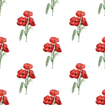 Seamless pattern with decorative flowers, for invitations, cards, scrapbooking Stock Illustration