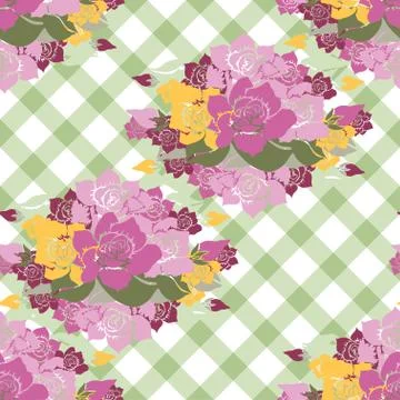 Seamless pattern with decorative gardenia, for invitations, cards, scrapbooking Stock Illustration