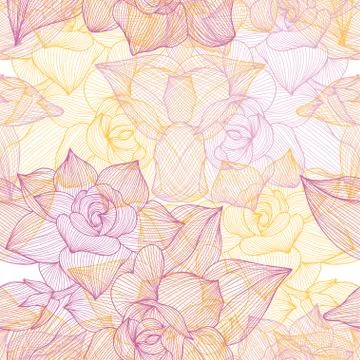 Seamless pattern with decorative gardenia, for invitations, cards, scrapbooking Stock Illustration