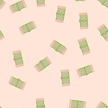 Seamless pattern decorative green ornate gate with brick pillars イラスト素材