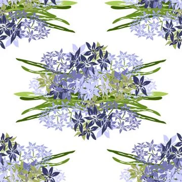 Seamless pattern with decorative hyacinth, for invitations, cards, scrapbooking Stock Illustration
