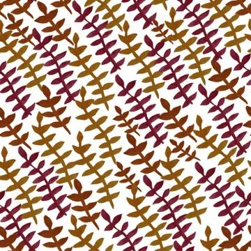 Seamless pattern with decorative leaves, for invitations, cards, scrapbooking Stock Illustration