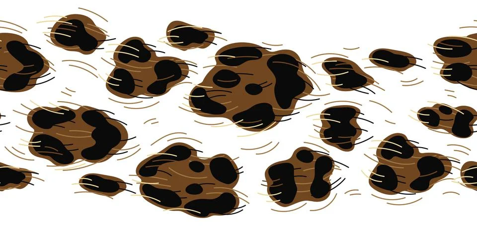 Seamless pattern with decorative leopard print. Animal stylized ornament, fur 스톡 일러스트