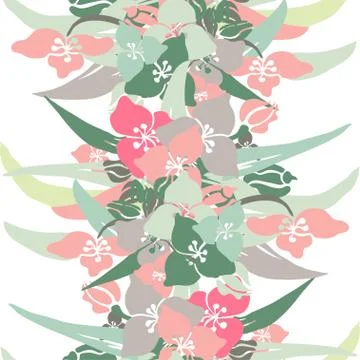 Seamless pattern with decorative lilies, for invitations, cards, scrapbooking Stock Illustration
