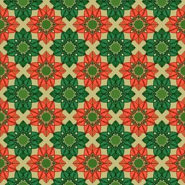 Seamless pattern with decorative mandala Illustrazione stock