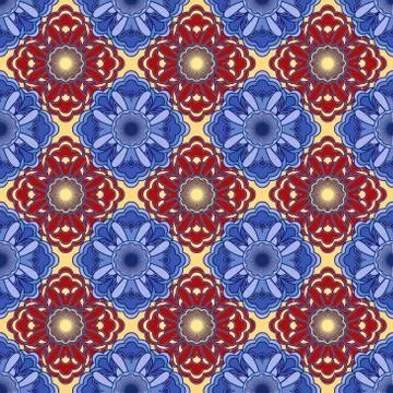 Seamless pattern with decorative mandala Stock Illustration