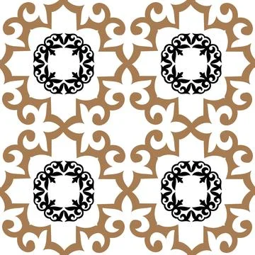 Seamless pattern with decorative ornament in arabic style. Oriental pattern  Illustrazione stock