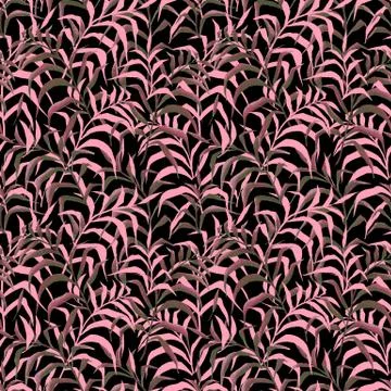 Seamless pattern. Decorative palm leaves Illustrazione stock