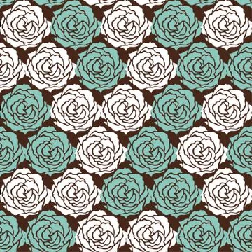 Seamless pattern with decorative roses for invitations, cards, scrapbooking Stock Illustration