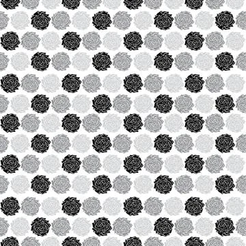 Seamless pattern with decorative roses, for invitations, cards, scrapbooking Stock Illustration