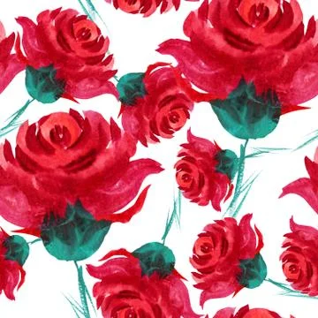 Seamless pattern with decorative roses, for invitations, cards, scrapbooking Illustrazione stock