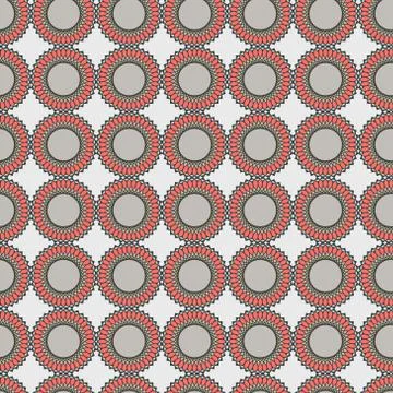 Seamless pattern with decorative shapes Stock Illustration