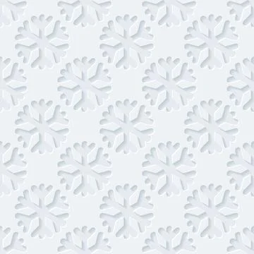 Seamless pattern with decorative snowflakes Stock Illustration