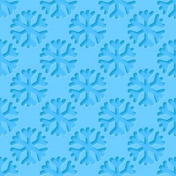 Seamless pattern with decorative snowflakes Stock Illustration