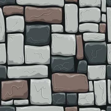Seamless pattern with decorative stones Stock Illustration