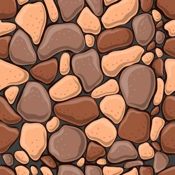 Seamless pattern with decorative stones Stock Illustration