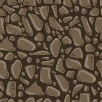 Seamless pattern with decorative stones Stock Illustration