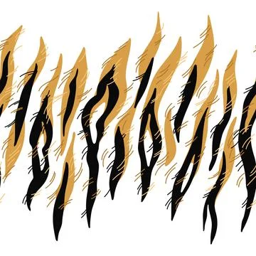 Seamless pattern with decorative tiger print. Animal stylized ornament, fur Illustrazione stock