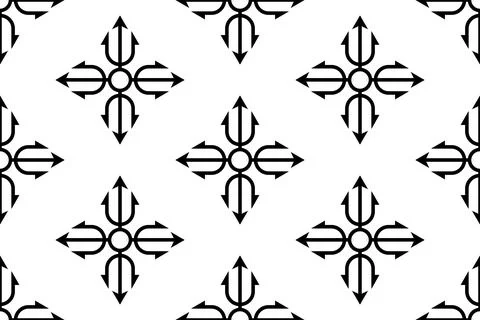 Seamless pattern with decorative trident Stock Illustration