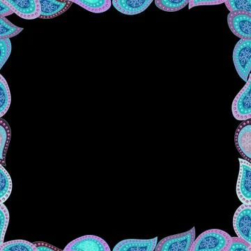 Seamless pattern. Decorative vintage frames and borders. Border design is patter 스톡 일러스트