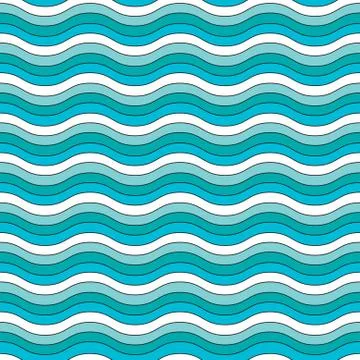 Seamless pattern with decorative waves, design element. marine background 스톡 일러스트