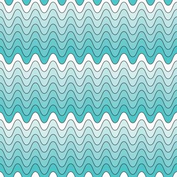 Seamless pattern with decorative waves, design element. marine background Illustrazione stock