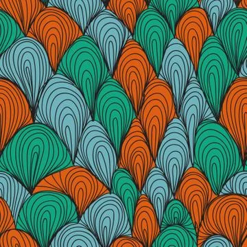 Seamless pattern with decorative waves, design element. marine background Illustrazione stock