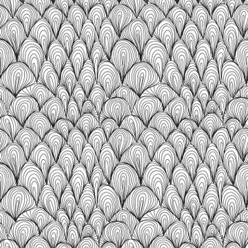 Seamless pattern with decorative waves, design element. marine background イラスト素材