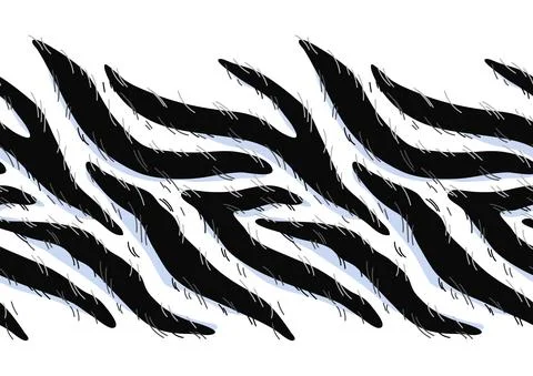 Seamless pattern with decorative zebra print. Animal stylized ornament, fur Illustrazione stock